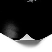 Moderne Scannbare QR-code | Zwart Grijs & Wit Perfect Poster (Hoek)