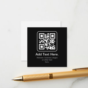 Moderne Scannbare QR-code   Zwart Wit & Grijs Informatiekaartje
