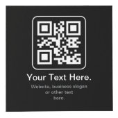 Moderne Scannbare QR-code | Zwart Wit & Grijs Kubus (Voorkant)