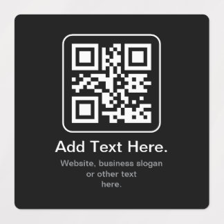 Moderne Scannbare QR-code | Zwart Wit & Grijs Labels