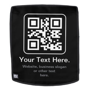 Moderne Scannbare QR-code Zwart Wit & Grijs Rugtassen