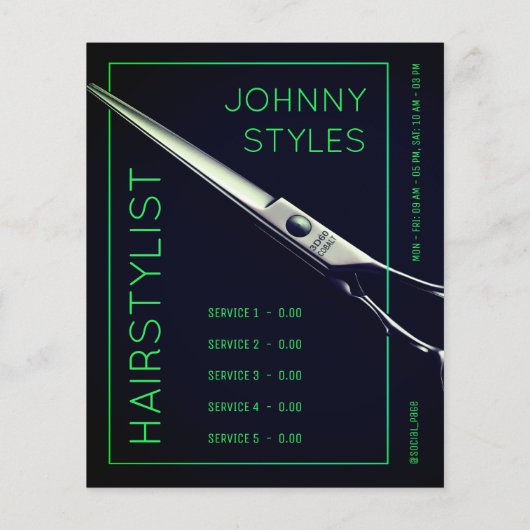 Moderne schaar flyer (Achterkant)