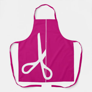 Moderne schaar Hair Stylist Raspberry Pink Schort