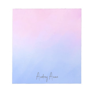 Moderne Schattig Trendy Stijlvol Paars Roze Blauw Notitieblok