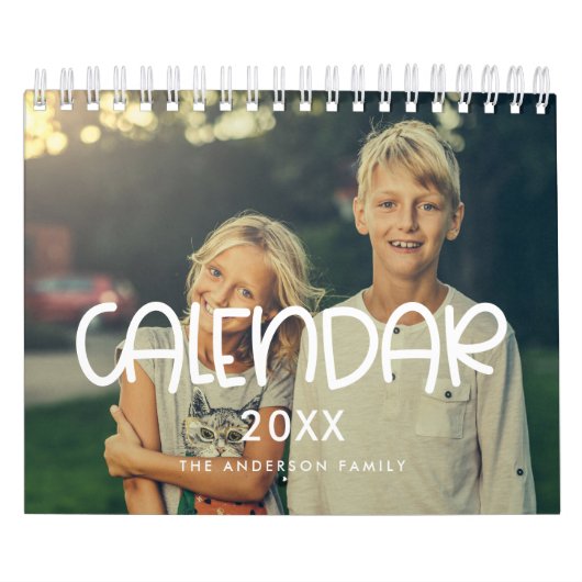 Moderne schattige 2026 foto kalender (Hoes)