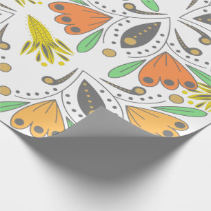 Moderne  schattige abstracties floreuze kleurrijke cadeaupapier