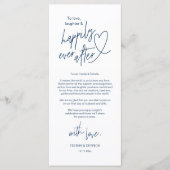 Moderne schattige, bruiloft plaats instelling dank programma (Voorkant)