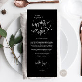 Moderne schattige, bruiloft plaats instelling dank programma