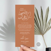 Moderne schattige, bruiloft plaats instelling dank programma