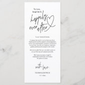 Moderne schattige, bruiloft plaats instelling dank programma (Voorkant)