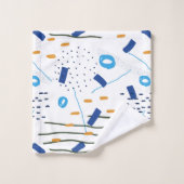 Moderne schattige geometrische samenstelling bad handdoek (Wasdoekje)