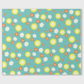 Moderne schattige gradient Daisy bloemen patroon m Cadeaupapier (Vlak)