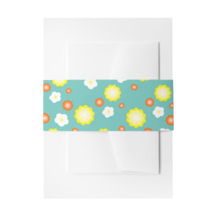 Moderne schattige gradient Daisy bloemen patroon m Uitnodigingen Wikkel