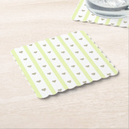 Moderne schattige pastel achtergrond strepen en ha kartonnen onderzetters