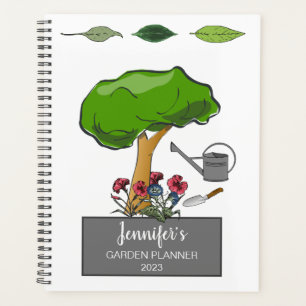 Moderne, schattige tuinbouw planner