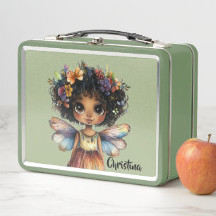 Moderne Schattige Zwarte Meisjesfee Prinses