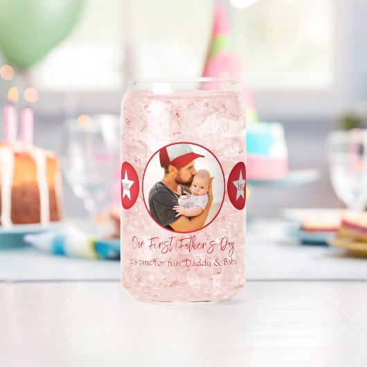 Moderne Schattigee Baby Keepsake Daddy Eerste Vade Blikvorm Glas (Insitu (Verjaardag))