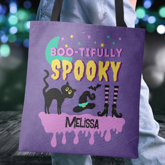 Moderne Schattigee Boo-tifully Spooky Canvas tas