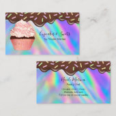 Moderne Schattigee Chocolade Cupcake Sweets Bakker Visitekaartje (Voorkant / Achterkant)