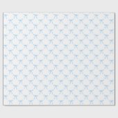 Moderne Schattigee Coquette Blue Bow Christmas Cadeaupapier (Vlak)