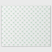 Moderne Schattigee Coquette Bow Green Christmas Cadeaupapier (Vlak)