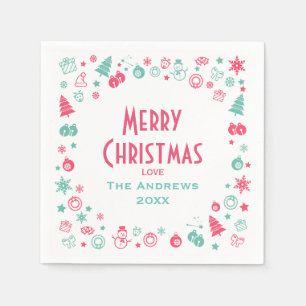 Moderne Schattigee Custom Christmas Party Servet