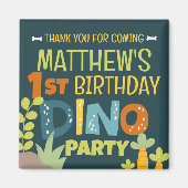 Moderne Schattigee Dino Dinosaur Kind Verjaardag D Magneet (Voorkant)