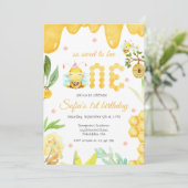 Moderne Schattigee eerste bijendag 1e verjaardag Kaart (Staand voorkant)