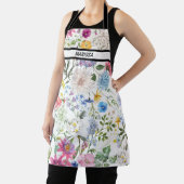 Moderne Schattigee Floral  naam Schort (Insitu)