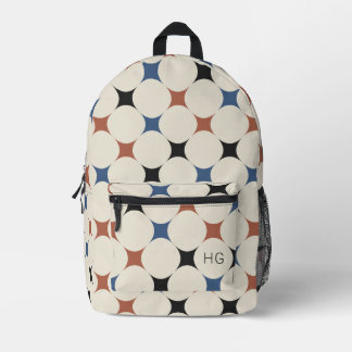 Moderne Schattigee Genderneutrale Monogram Initial Bedrukte Rugzak