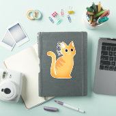 Moderne Schattigee kattenmoeder | Mooie Oranje Tab Sticker (iPad Cover)