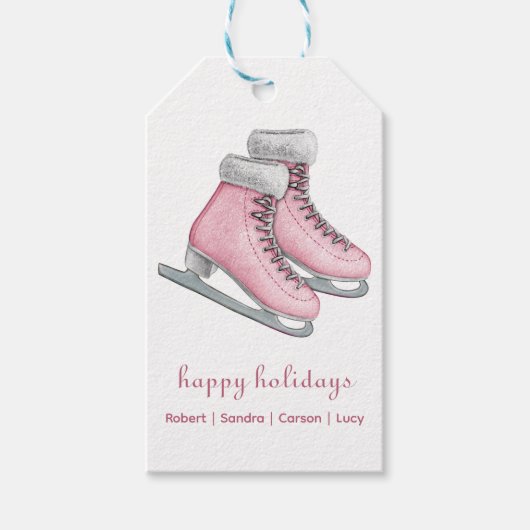 Moderne Schattigee kerst Cadeaulabel (Voorkant)