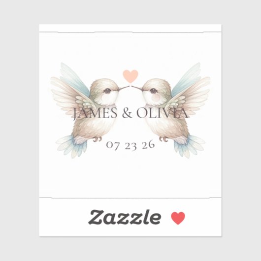 Moderne Schattigee kolibrie Sticker (Vel)