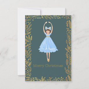 Moderne Schattigee Notenkraker Ballet Kerst Kaart
