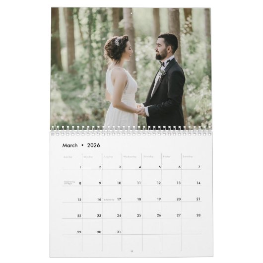 Moderne Schattigee paar foto Mr & Mrs Black en Gol Kalender (Mar 2026)