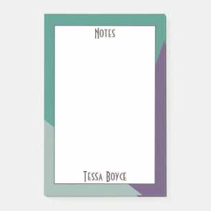 Moderne Schattigee Paarse Groene Kleurrijke Monogr Post-it® Notes