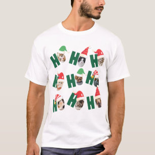 Moderne Schattigee Santa Hats Negen Familie Huisdi T-shirt