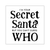 Moderne Schattigee Secret Santa Hat Kerstbrief Rubberstempel (Afrduk)