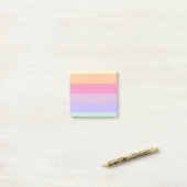 Moderne Schattigee Sjabloon Custom Gestreepte Rege Post-it® Notes (Op bureau)