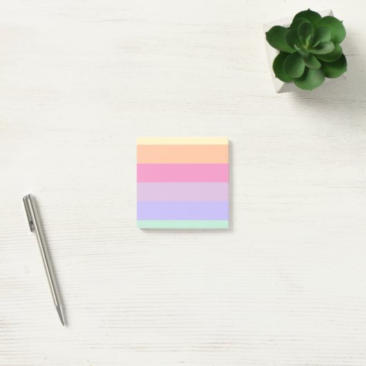 Moderne Schattigee Sjabloon Custom Gestreepte Rege Post-it® Notes (Kantoor)