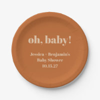 Moderne Schattigee Terracotta Baby shower Aangepas