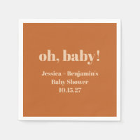 Moderne Schattigee Terracotta Baby shower Aangepas