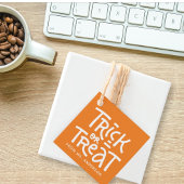 Moderne Schattigee Typografie Trick or treat Hallo Bedankjes Labels