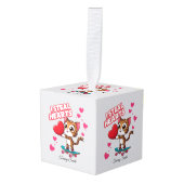 Moderne Schattigee Valentijn Ornamenten voor Vrien (Voorkant hoekig)