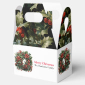 Moderne Schattigee Waterverf kerstkranswensen Bedankdoosjes (Geopend)