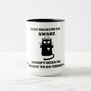 Moderne Schattigee zwarte kat Mok