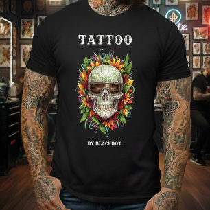 Moderne Schedel Tattoo Stijl Tattooist Grafisch T-shirt