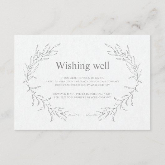 Moderne schetsen schetsen - Modern Wishing Good Informatiekaartje (Voorkant)