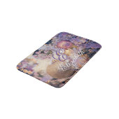 Moderne schilderende kerstbomen Paarse decoraties Badmat (Gekanteld)