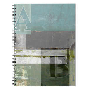 Moderne Schilderij met Verspreide Letters Notitieboek